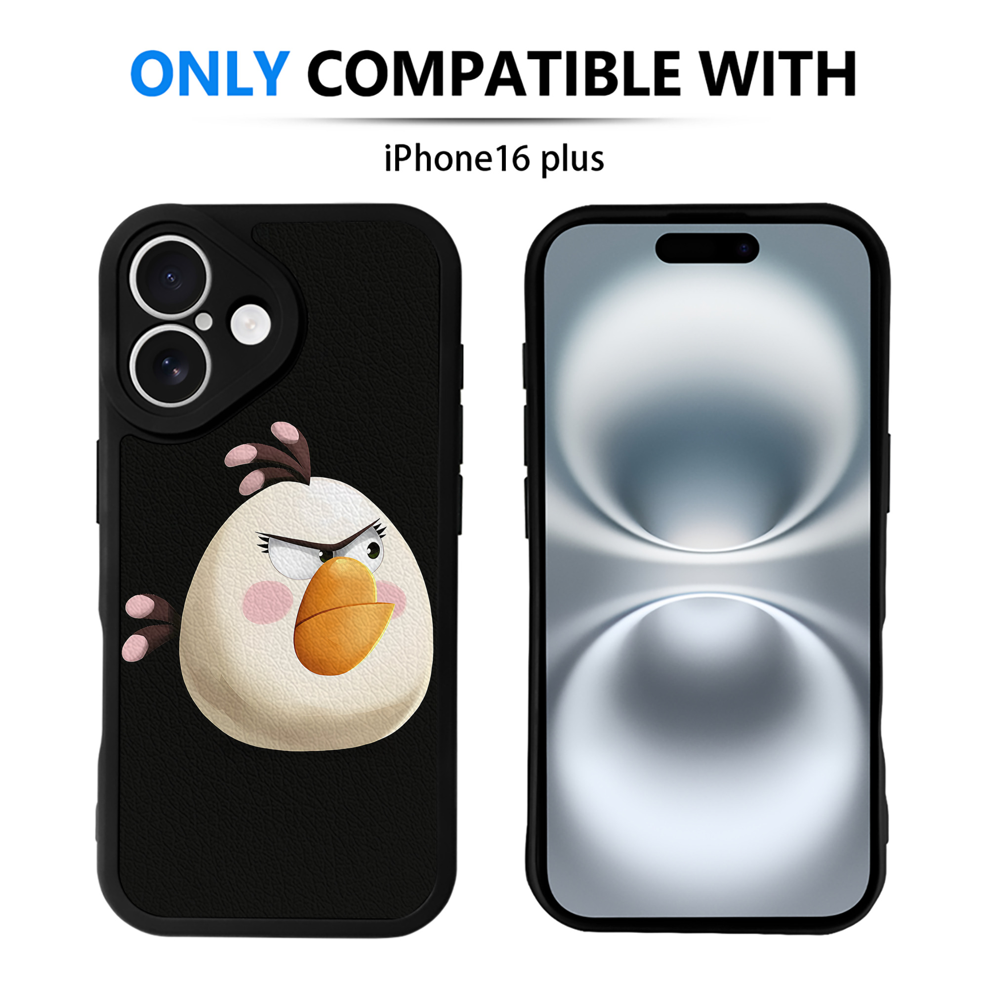 （画像用） Angry Birds アングリーバード 【iPhone 16シリーズ対応】シリコンスマホケース（レザー調） 材質：シリコン